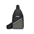 thumbnail image 2 of uublik Mens Canvas Sling Bag Small Crossbody Backpack Hiking Daypack Rucksack For Men Women Outdoor Cycling Travel, Green, 2 of 7