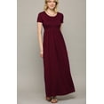 thumbnail image 2 of Made by Johnny Women's Short Sleeve Loose Plain Casual Long Maxi Dresses with Pockets XL WINE, 2 of 6