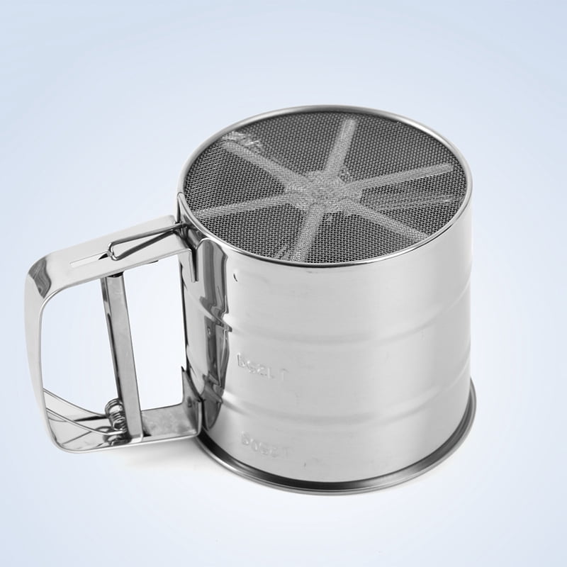 Stainless Steel 2-Cup Flour Sifter - Stainless Steel Hand