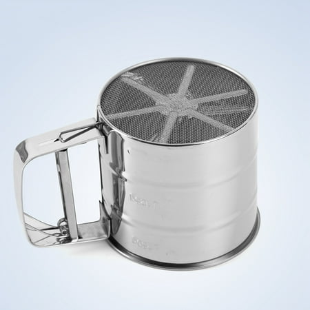 Stainless Steel 2-Cup Flour Sifter - Stainless Steel Hand Sifter Sieve Cup Baking