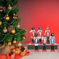 thumbnail image 3 of 6x Wood Nutcracker Puppet Party Supplies Tree Ornaments, 3 of 6