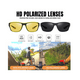 thumbnail image 3 of Lentes De Sol Polarizados Hombres Protección Uv400 2 Piezas Lab.G Negro, Amarillo, 3 of 4