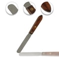 thumbnail image 2 of Espátula de laboratorio Scientific Labwares, mango de madera, 12 cm, acero inoxidable, 2 of 2