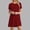 Red, variant on Juslio Dresses for Women Round Neck Vintage Plaid, Midi Dress Loose Casual Short Sleeve T-Shirt Dresses