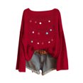 thumbnail image 4 of My Items Talove Long Sleeve Shirts for Women Funny Graphic Sweatshirt Fall Fashion Must Haves Tunic Fashion Clothes Womens Tops Long Sleeve Dressy Christmas Shirts, 4 of 6