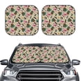 thumbnail image 2 of Naloa Tropical Mask Flamingo Print 2-Piece Windshield Sunshade,Foldable Car Front Window Sun Shades,for Most Sedans SUV Truck-Small, 2 of 6