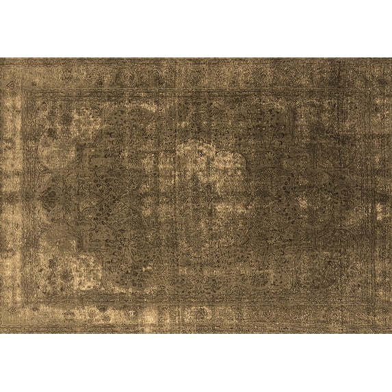 Ahgly Company Indoor Rectangle Oriental Brown Industrial Area Rugs, 2' x 4'