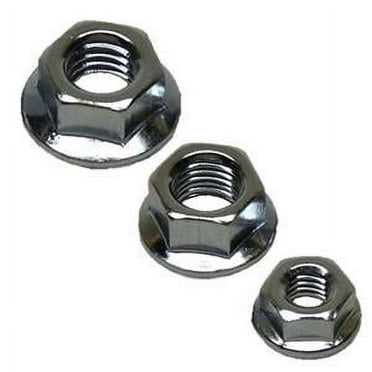 Drag Specialties DS-190658 Chrome Hex Nuts - 1/4in.- 28