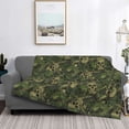 thumbnail image 2 of Disketp Green Camouflage Skull Flannel Blankets - Thick and Warm Blanket for Winter, Soft Fuzzy Plush King Blanket for All Seasons-60"x50", 2 of 6