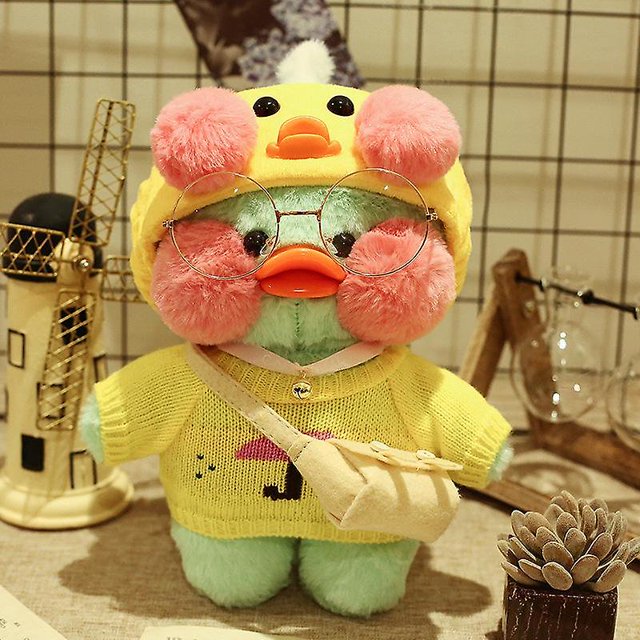 30 cm coreano ins net rojo lindo Lala Fanfan Kawaii roto ácido úrico pequeño pato amarillo muñeco de peluche ShuxiuWang 9024735552291