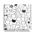 thumbnail image 3 of Meow White Cat Faces Paws 12 x 12 Glass Wall Hanging Sign, 3 of 4