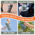 thumbnail image 5 of Bentgo Water Bottle 2-pack - Leak-proof Durable Tritan 15 Oz Cup For Kids/toddlers Ages 3+; Bite & Sip Spout + Dishwasher Safe School/sports/daycare/camp (dinosaur/dino Fossils), 5 of 7