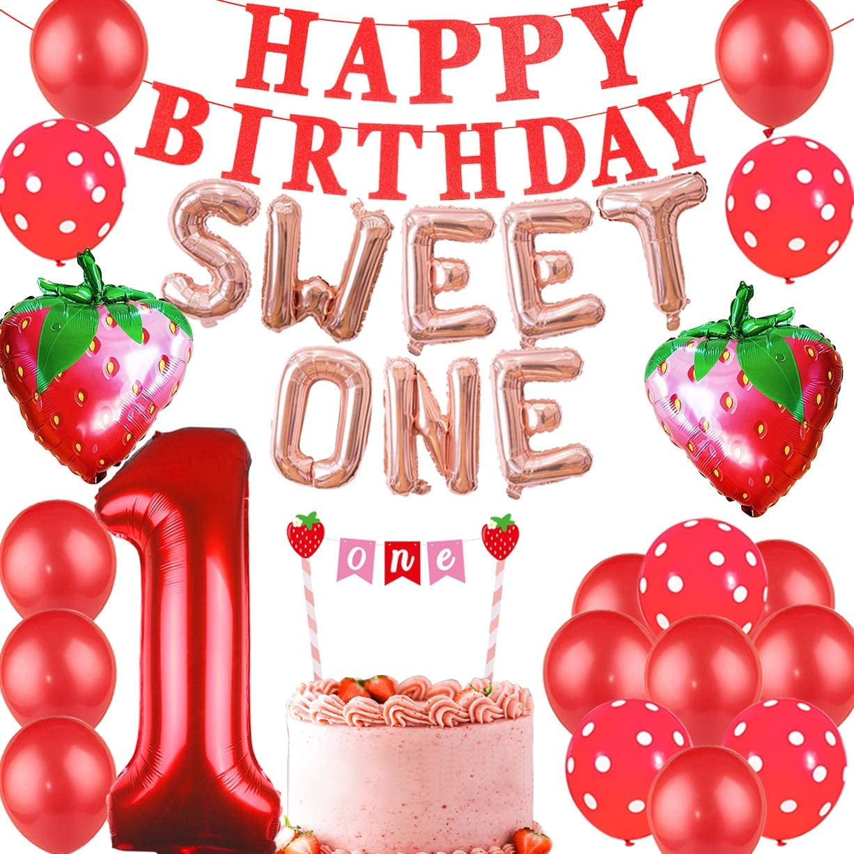 Berry Sweet One Birthday Cake Topper Berry First Birthday Cake Topper Berry Sweet One Party Strawberry First Birthday Party