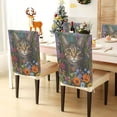 thumbnail image 3 of Decorative Chair Back Cover One Size x6 Chair Cover Dining Chair Slipcovers Chair Back Decoration Festival Chair Decoration Garden Cute Cat, 3 of 6