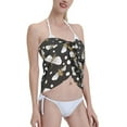 thumbnail image 4 of JUNZAN Women Chiffon Short Sarongs Cover Ups Beach Swimsuit Wrap Skirt,Honey Bees at Night, 4 of 7