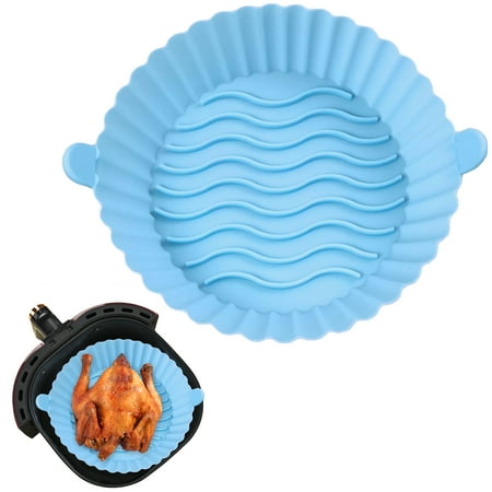 

SEARCHI Silicone Air Fryer Liner 8 inch Reusable Air Fryer Silicone Basket Heat Resistant Easy Cleaning Air fryer Silicone Pot Round for 3 to 5 Qt for Air fryer Oven Accessories