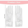 thumbnail image 2 of Dalrosia Short Tulle Gloves for Women White Tea Party Mesh Sheer Glove Opera Evening Christmas Gloves for Wedding Dinner Prom Party, 2 of 5