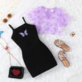 thumbnail image 2 of COM1950s Robe d'Été Décontractée, Robe pour Bébé Fille, Veste en Maille Décontractée d'Été pour Filles, Ensemble Deux Pièces, Veste pour Bébé Fille, Ensemble Jupe Deux Pièces, Robe Deux Pièces, Robe d'Été avec Manches, 2 of 8