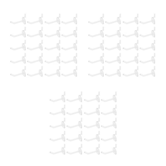 FRCOLOR 150 PCS  Clear Peg Board Hooks Effective Storage and Display Pegboard Hooks  Plastic Hooks for Garages Retail Spaces and Workshops