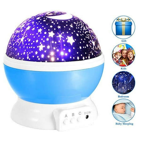 Star Night Light for kids, Universe Night Light Projection Lamp, Romantic Star Sea Birthday Christmas Projector Lamp for bedroom-Blue