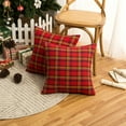 Rosnek Christmas Scottish Tartan Plaid Throw Pillow Covers Farmhouse