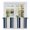 Navy Khaki, variant on Navy Blue Khaki Striped Tier Curtains, Modern Minimalist Ombre Lines Light Filtering Kitchen Curtains, 2Pcs Rod Pocket Half Window Treatments Panels for Sink Cafe Cabinet Camper 27.5x36 Inches