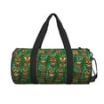 thumbnail image 2 of Haiem Mask And Palm Leaves Pattern Gym Bag for Women Men, Waterproof Travel Duffel Bags, Personal Item Travel Bag Weekender Bag with Shoes Compartment & Wet Pocket, 2 of 8
