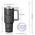 thumbnail image 2 of Bat Silhouette Halloween Pattern Tumbler with Handle and Lid,40oz Double Wall Vacuum Insulated Tumbler,Cups Gift for Women and Men, 2 of 7