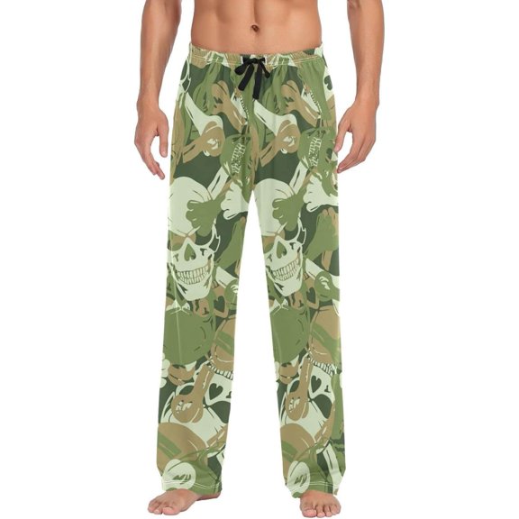 GZHJMY Vintage Skull Bones Camouflage Camo Pajama Pants For Men, Men's Separate Bottoms, Lounge Pants with Pockets, Christmas New Year Gifts, XX-Large, Christmas New Year Gifts, XX-Large