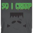 thumbnail image 4 of Halloween So I Creep Frankenstein Women's Juniors Soft T Shirt, 4 of 5