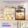 thumbnail image 5 of VKCC Display Cabinet with Glass Door and RGB, Lockable Curio Cabinet with Charging Station, Adjustable Shelves Bookshelf for Living Room, Black, 5 of 11