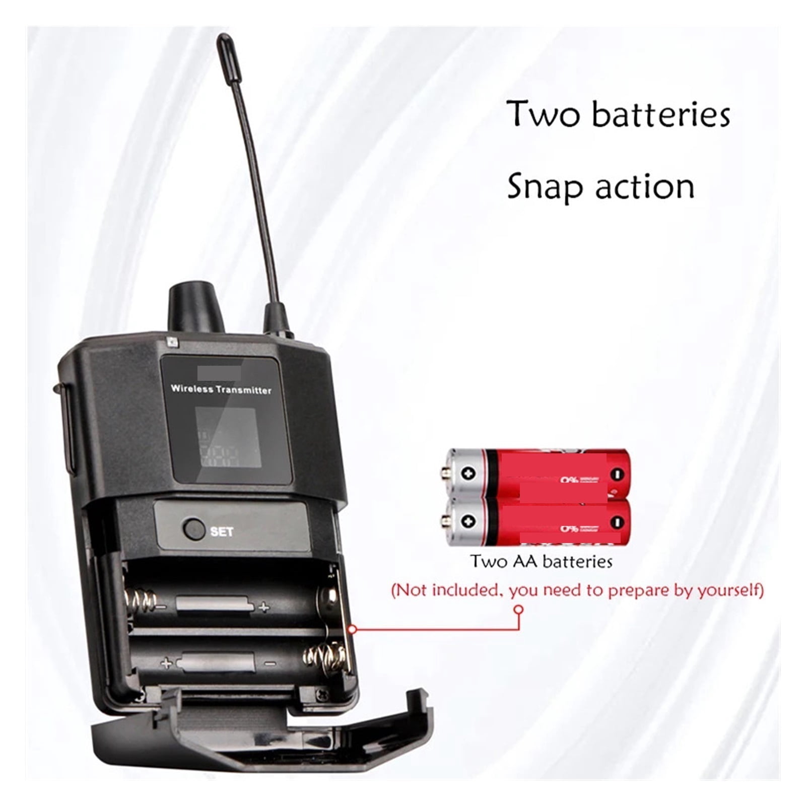 Wireless Headset Microphone With Transmitter Receiver LED Digital Display Bodypack Transmitter For Teaching Live Peormance ,High Sound