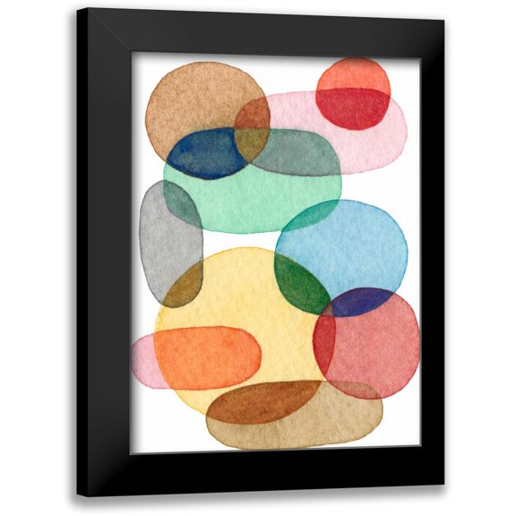 Galapon, Nikki 11x14 Black Modern Framed Museum Art Print Titled - Inked Orbs II