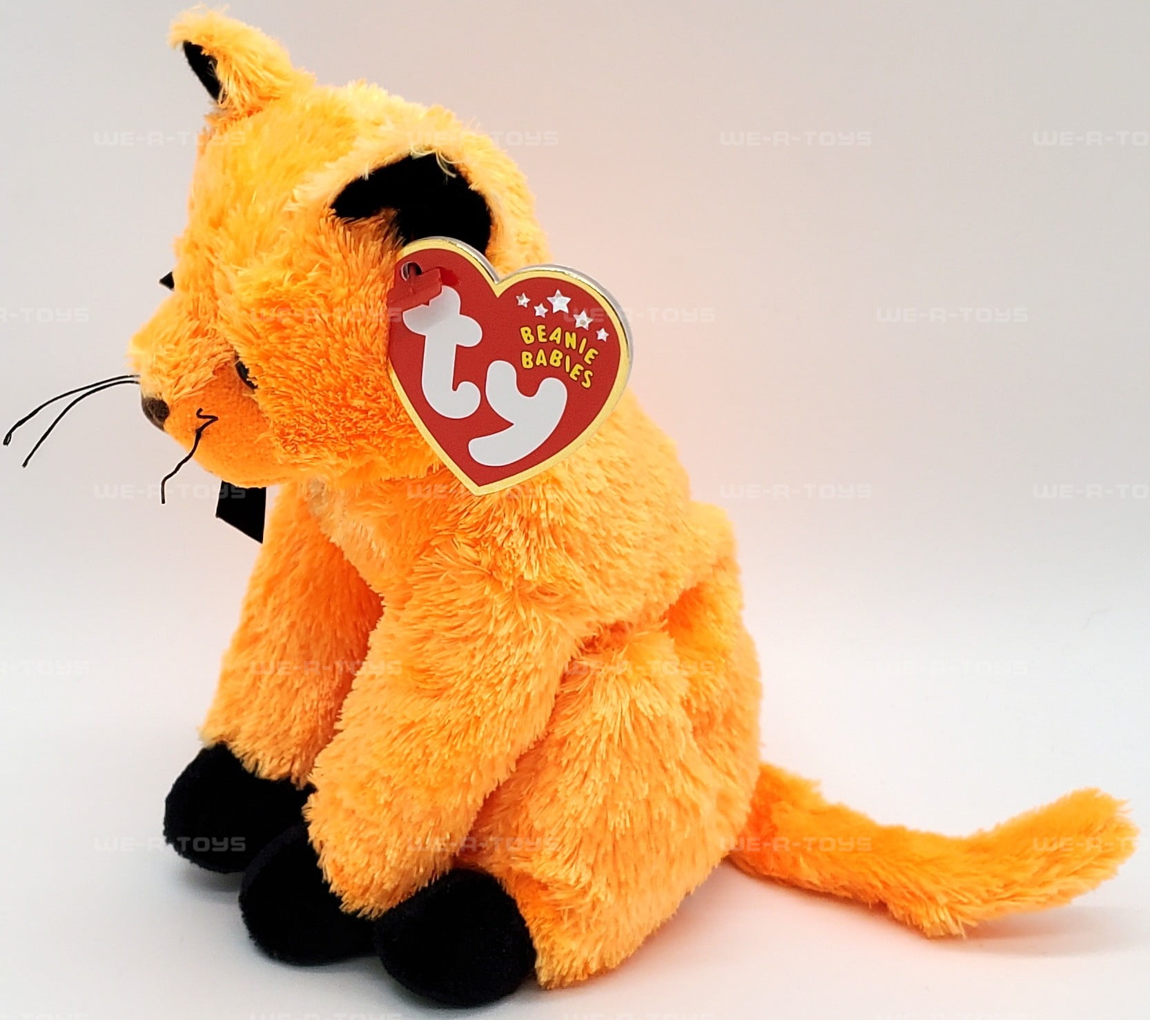 TY Beanie Baby - SCARED-e, 6 inch Orange Cat Plush Stuffed Animal