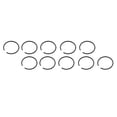 thumbnail image 2 of Riforla Unisex Solid Corner Stainless Steel C-ring Solid Sensitive False Nose Nail Rings Black, 2 of 7