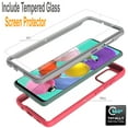 thumbnail image 4 of Samsung Galaxy A32 5G Case, Transparent Drop Proof Cover with [Tempered Glass Screen Protector] (Pink), 4 of 7
