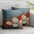 thumbnail image 3 of Jiayy Boho Pillow Covers Navy Blue Burnt Orange Throw Pillows Outdoor Bohemian Mid Century Modern Abstract Decorative PillowCase Square Farmhouse Cushion Case Decor for Couch Sofa Bed, 3 of 5