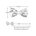 thumbnail image 3 of INSPIRE CHIC Men's Sequin Bow Ties Adjustable Neck Length Solid Color Bow Ties White, 3 of 4