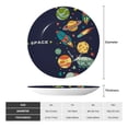 thumbnail image 2 of Balery Space Print Bone China Decorative Plate Ceramic Dinner Plates Art Crafts with Display Stand-6in, 2 of 6
