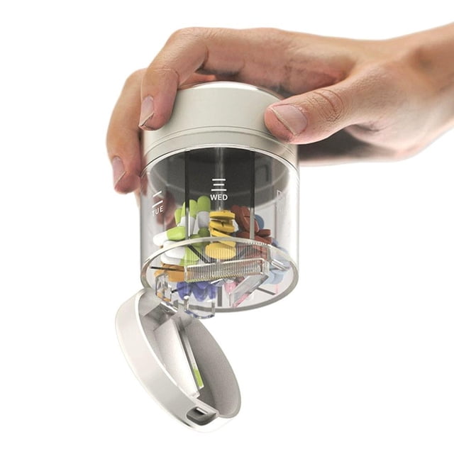 Portable Pill Organizer Box with Multi-Compartment Design, Compact Travel Medication Storage Case