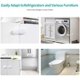 thumbnail image 3 of Cerradura del gabinete del refrigerador Cerradura del gabinete de seguridad para bebés 10 combinaciones (6x cerradura de cinturón de tela blanca, 4 * cerradura de seguridad blanca) JAMW Sencillez, 3 of 5