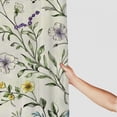 thumbnail image 3 of Awypu Wildflowers Botanical Floral Printed Waterproof Bathroom Shower Curtain Set with Hooks White, 3 of 7