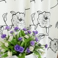thumbnail image 2 of Home Soft Things 2 Piece Magnolia Embroidered Curtain Set - White/Cream - 54" x 96", 2 of 5