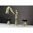 thumbnail image 2 of Kingston Brass KS1342PKX Duchess Two-Handle Deck Mount Roman Tub Faucet, Polished Brass, 2 of 5