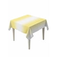 thumbnail image 2 of Lemon Yellow White Tablecloth Square Table Cloth 60x60, Waterproof Tablecloth Outdoor Table Cloth, Gradient Vertical Stripes Geometric Washable Table Cover for Kitchen Dinning Party, 2 of 8