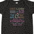 thumbnail image 4 of Inktastic Love the Lord Heart Mind Strength Girls Baby Bodysuit, 4 of 5