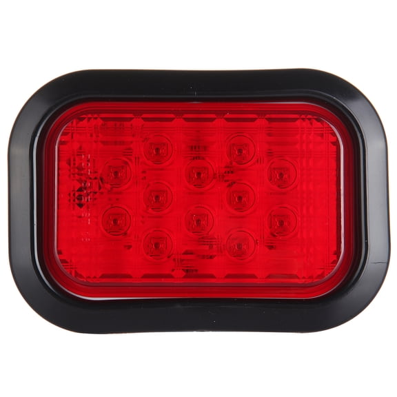 CCIYU 2Pcs White +2Pcs Red 12 LEDs Sealed LED Side Marker Light Clearance Light Turn Tail Light w/grommet Trailer Truck Rv Sealed