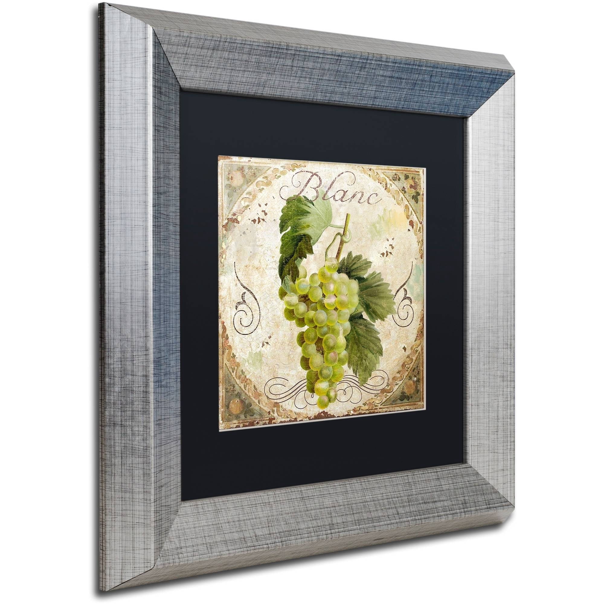 Trademark Fine Art "Tuscany Table Blanc" Canvas Art by Color Bakery Black Matte, Silver Frame