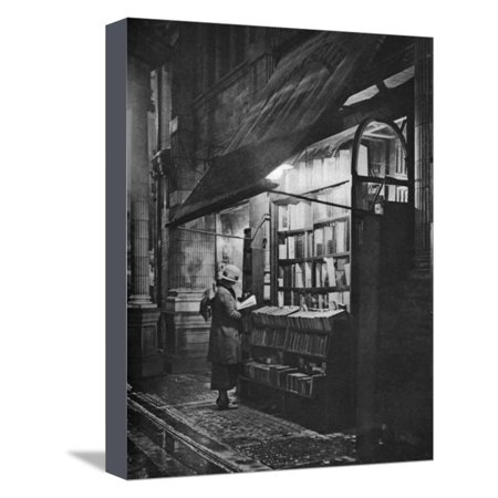 A Bookshop in Bloomsbury, London, 1926-1927 Stretched Canvas Print Wall Art By HW