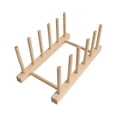thumbnail image 1 of Toystoory Estante de madera multifuncional amarillo de bambú para escurrir platos, estante organizador de cocina que ahorra espacio Cocina y Comedor 5 cuadrículas, 1 of 6